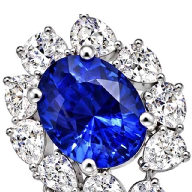 Sapphire and diamond earring